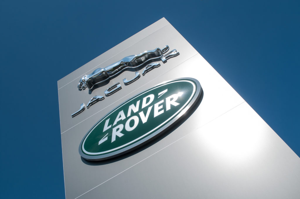 Jaguar Landrover logo board